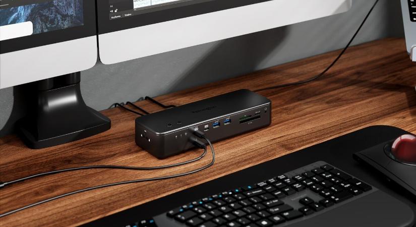 19 portot kínál a Kensington Thunderbolt 5-ös dokkolója – Compact Flash slot, M.2 slot és Copilot gomb is van rajta
