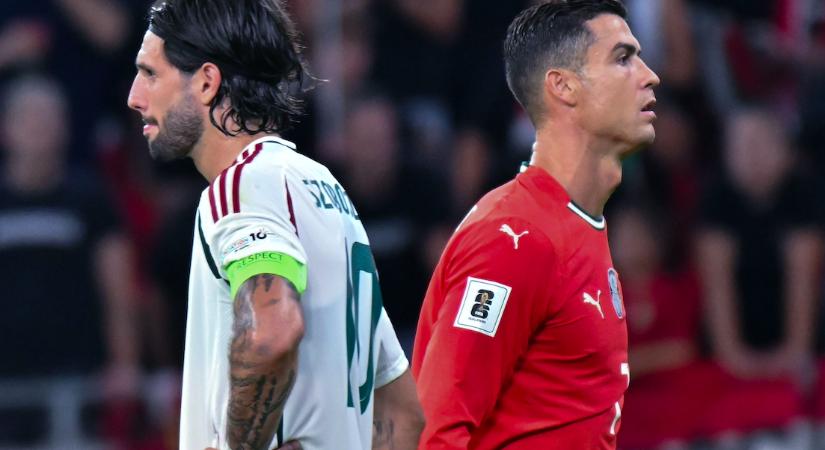 Ronaldo megszerezte válogatott-pályafutása első piros lapját könyöklésért – videón az eset