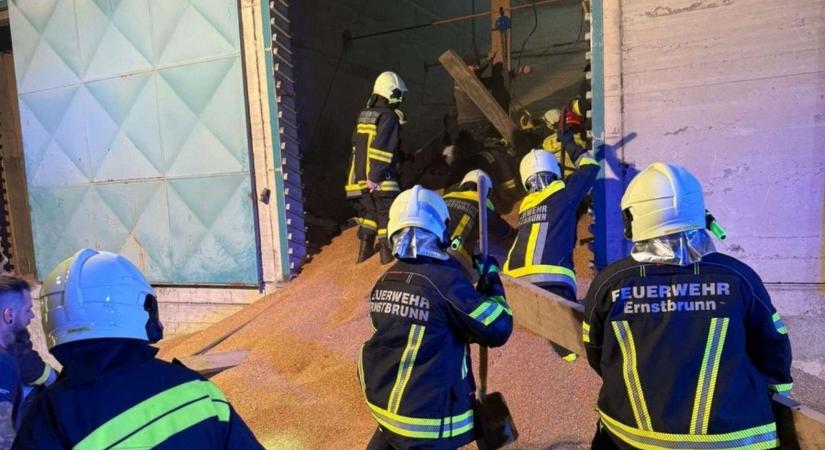 Munkahelyi baleset: fiatal munkást temetett maga alá a gabona Ausztriában - fotók