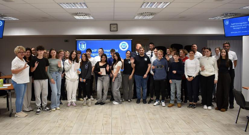 A mezőhegyesi csapat nyerte a RedP drogprevenciós vetélkedőt Békés vármegyében