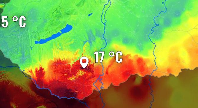 Már délelőtt 12 fokos kontraszt alakult ki