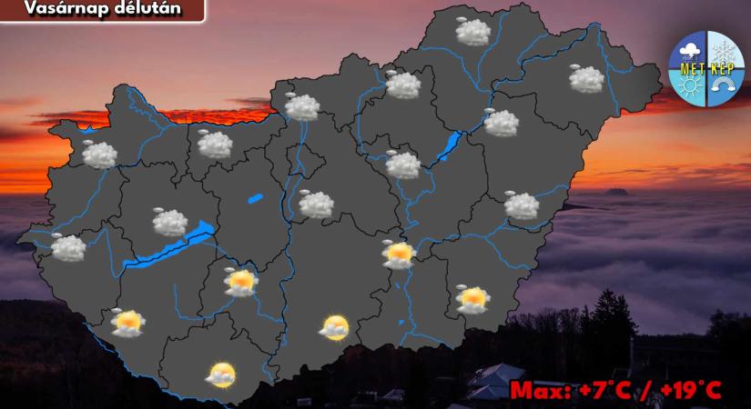 A hét utolsó napján is marad a köd és a rétegfelhőzet