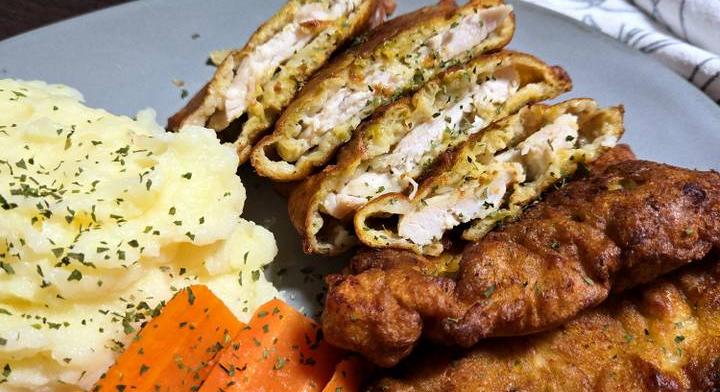 Zöldborsós bundában sült csirkemell: izgalmas és nagyon finom