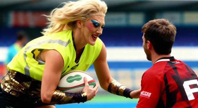 Drag queenek rugbyztek beteg gyermekekért