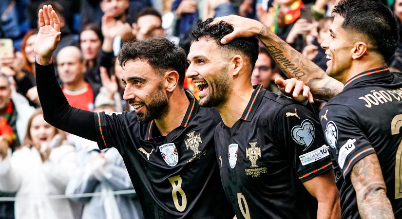 Vb-selejtezők: Brutális portugál vérengzés a magyar csoportban, Ronaldo nélkül is kilencig jutottak - videó