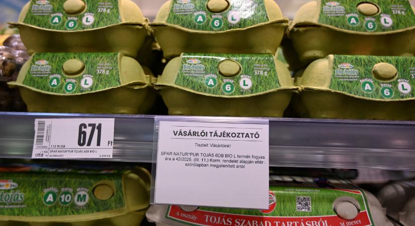 Az infláció ötszörösével nőtt az árrésstopos tojás ára