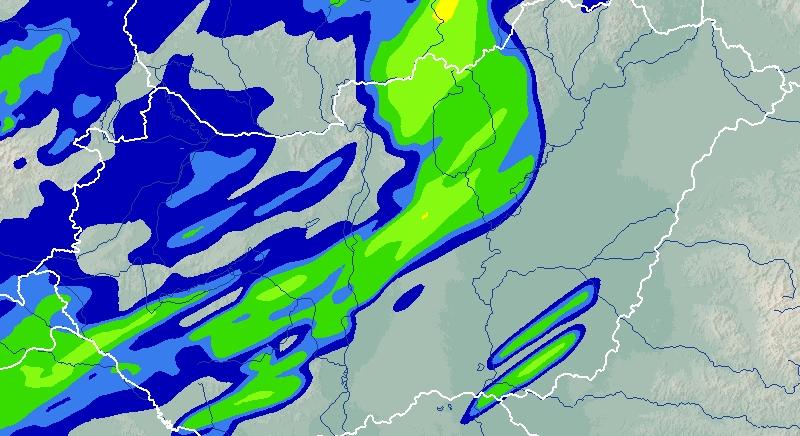 Térképen mutatjuk, mikor várható eső a hidegfrontból, óráról órára
