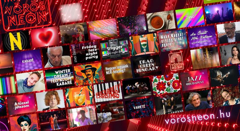 Megnyílt a Vörös Neon – Beszélgetésekkel, stand uppal és Őrült Nők Ketrece-bulival is vár