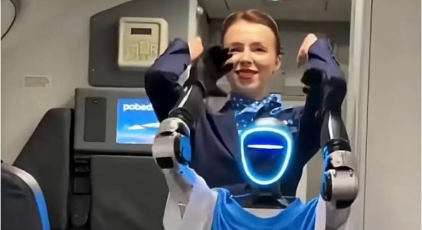 Humanoid robot állt munkába egy orosz repülőgép fedélzetén – videó
