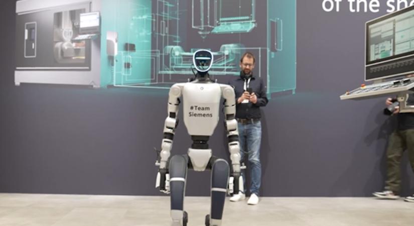 Emberek, robotok és humanoidok együtt a Process Simulate szoftverrel