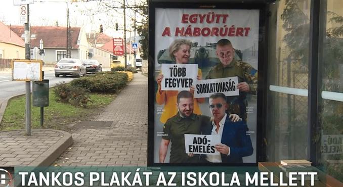 Háborús plakát az iskolától pár lépésre: újra felháborodtak a piliscsabai szülők