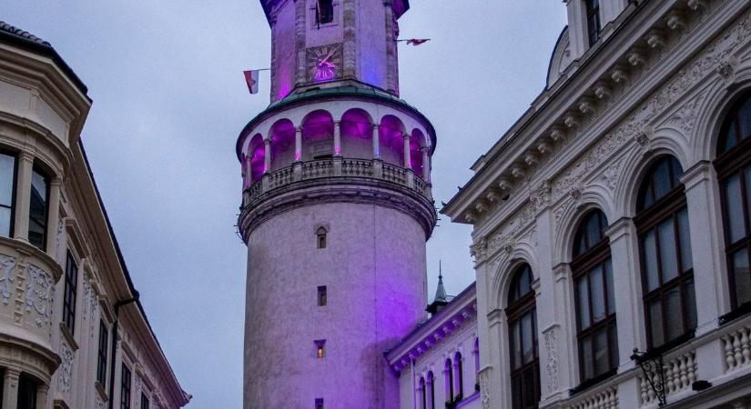 Lila fény az apró hősökért – Sopron is csatlakozott a Koraszülöttek Világnapjához - fotó