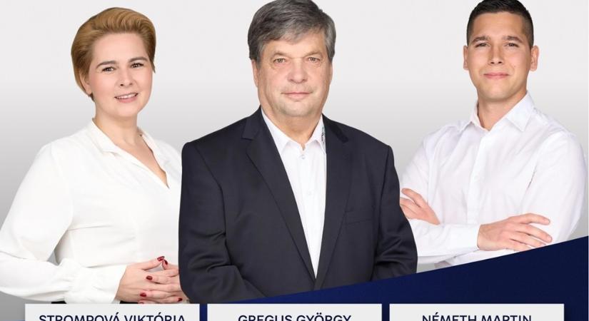 Strompová Viktória, Greguss György, és Németh Martin a VAS02-es választókerület tiszás jelöltjei