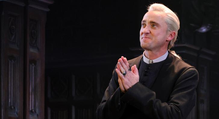 Malfoyként debütált Tom Felton a Broadwayen, még a filmbéli apja is meglátogatta