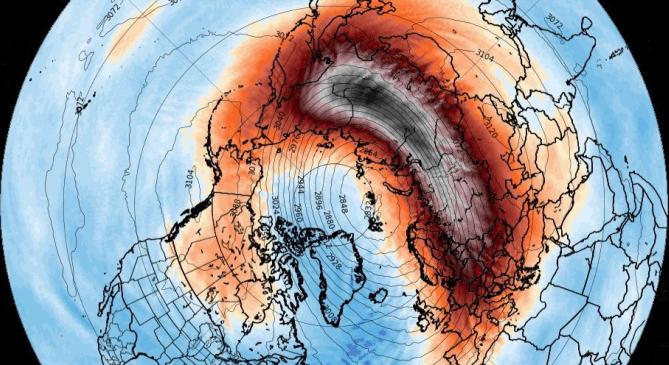 Megbillen a sarki örvény