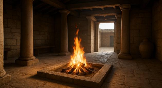 A görög megaron és a szent tűz öröksége