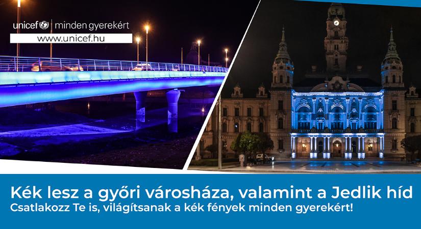 Győr is kék fénybe borul