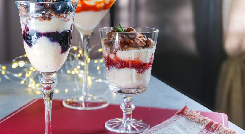 Csíkos pohárdesszert