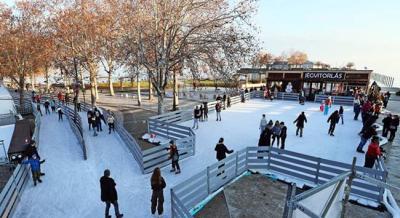 Balatonfüred korcsolyázás a jégfolyosón