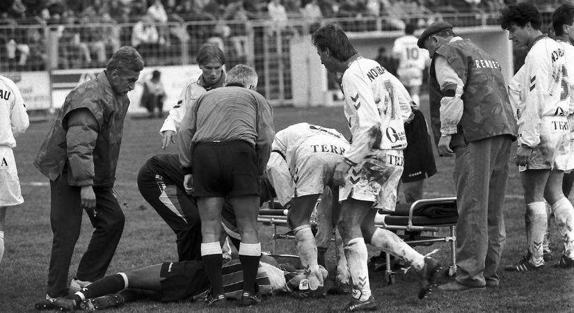 Mentő vitte el első pécsi meccsén a később olimpiai bajnok nigériai Labdarúgót