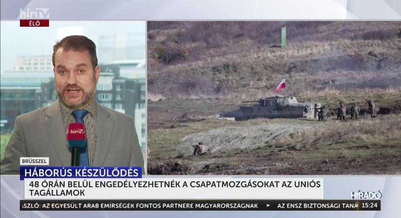 Brüsszel tagállami hatáskört elvonva gyorsítaná fel a katonai konvojok határátlépését  videó