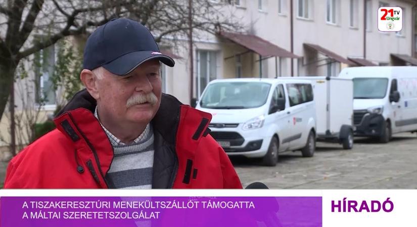 A tiszakeresztúri menekültszállót támogatta a Máltai Szeretetszolgálat (videó)