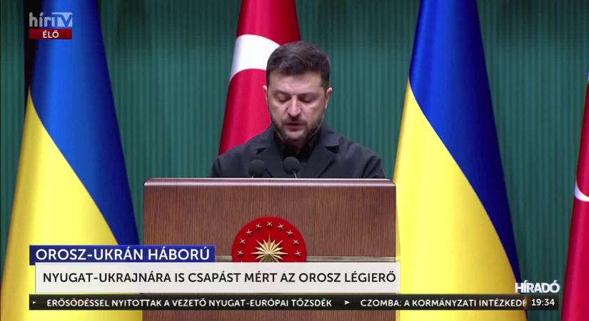 Nyugat-Ukrajnára is csapást mért az éjjel az orosz légierő  videó