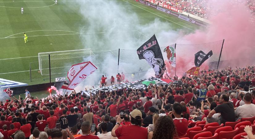 Megtelt a vendégszektor a Nyíregyháza-Debrecen rangadóra