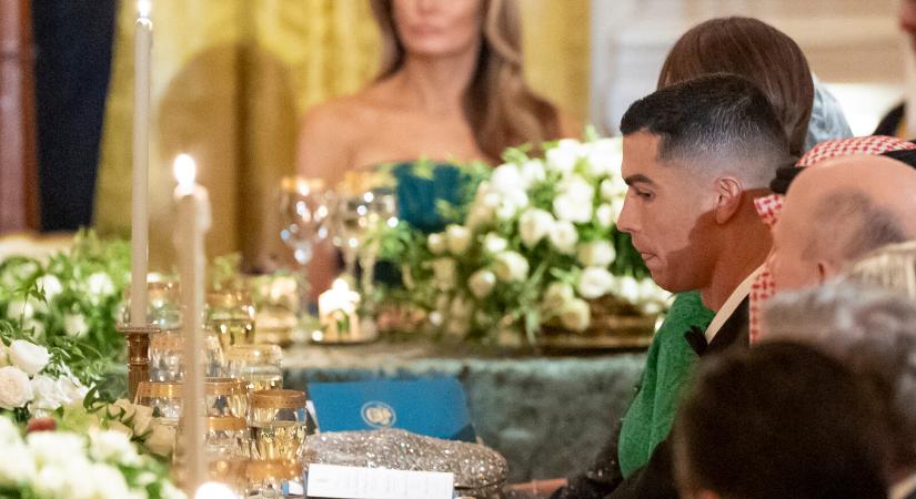 Cristiano Ronaldo is részt vett a szaúdi koronaherceg tiszteletére rendezett fehér házi díszvacsorán