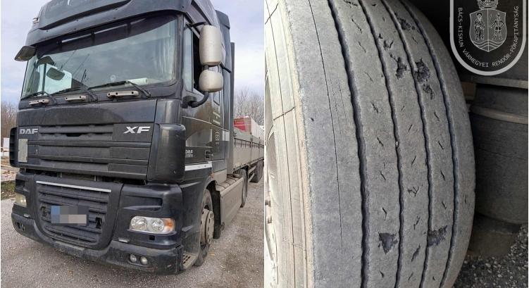 A rendőrök álla is leesett, amikor benéztek a gyorshajtó teherautó alá