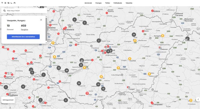Ismét magyar városokra szavazhatunk a Teslánál