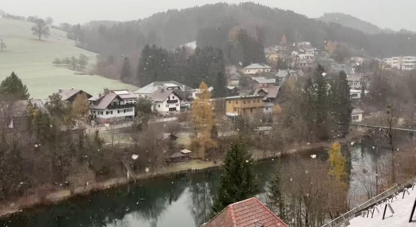 Ausztriában már esik a hó - videó