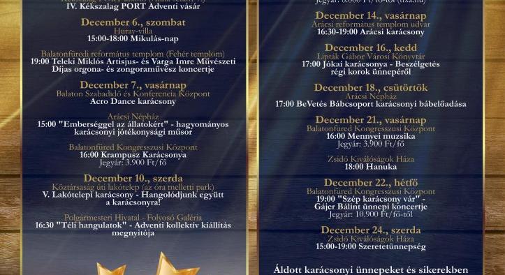 Füredi advent (balatonfured.hu)