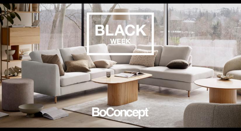 2025-ben is Black Week a BoConceptnél – Dán dizájn, most kedvező árakon!