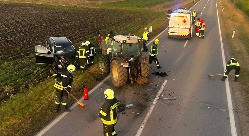 Részeg traktoros ütközött frontálisan egy autóval Burgerlandban