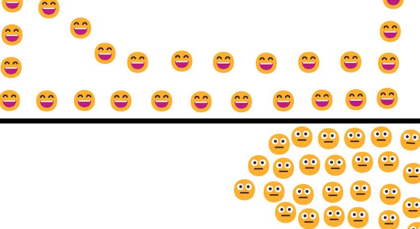 Optikai illúzió: ha eltalálja, hogy vidám, semleges vagy síró emojiból van-e több, önnek különleges képességei vannak!