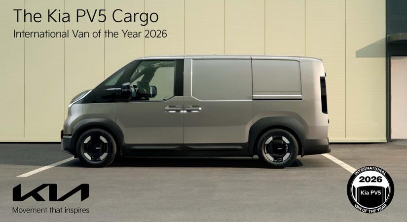 A Kia PV5 elnyerte a “2026 International Van of the Year” díjat