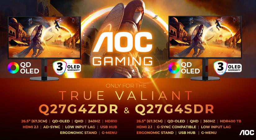 Száguldás 240-nel vagy akár 360-nal? Van rá mód a két új AOC Gaming monitorral, ráadásul nem is drágán
