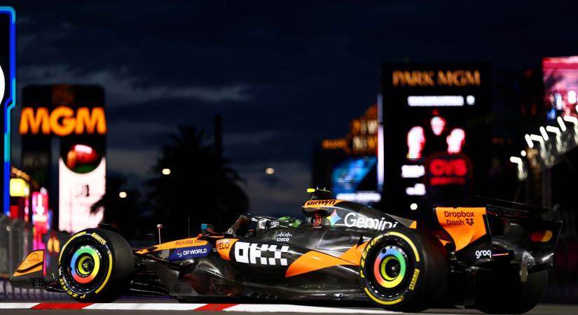 Norris az élen Vegasban, lengett a piros zászló is a második edzésen