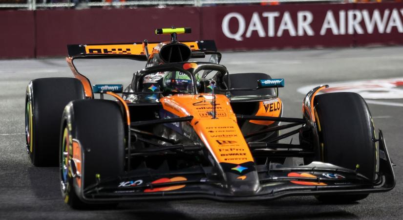 Norris nyerte a kaotikus második szabadedzést