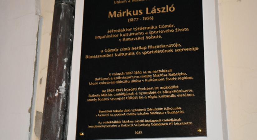 Rimaszombat Márkus Lászlóra, a Gömör című hetilap főszerkesztőjére emlékezett