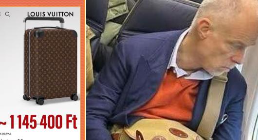 Fapados repülés: 1,1 milliós Louis Vuitton bőrönddel utazott Szalay-Bobrovniczky