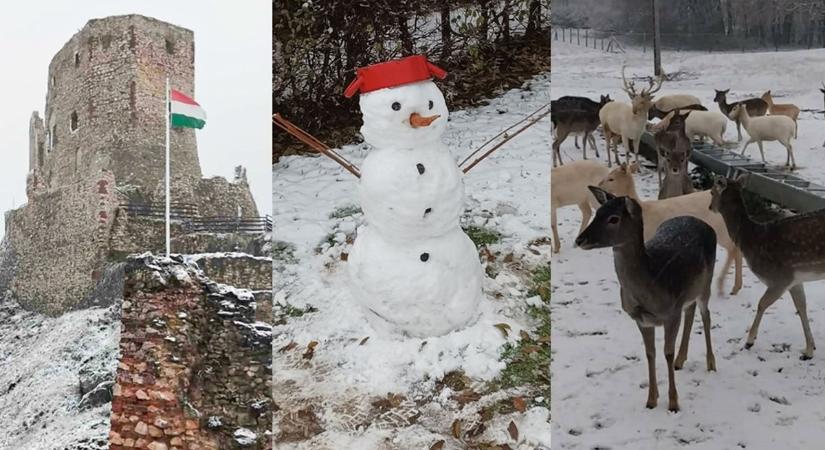 Az első hóemberek – Csodás bakonyi havas képeket mutatunk várral, szavasokkal (galéria, videók)