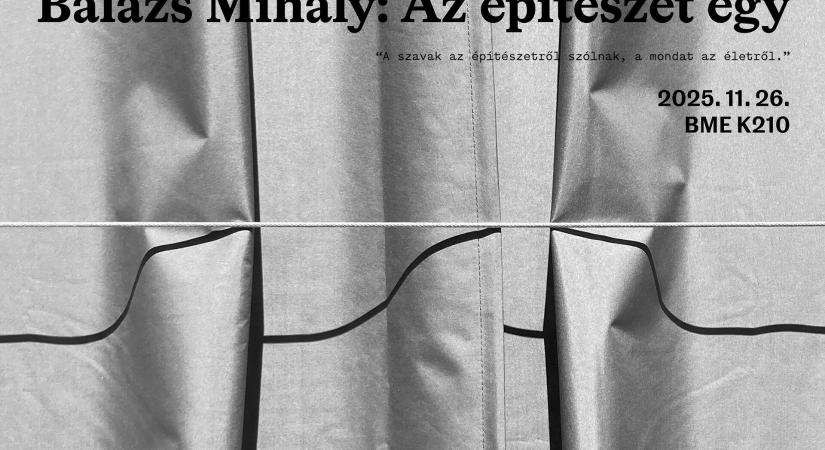 Balázs Mihály nyilvános előadása az Építőművészeti Doktori Iskolában