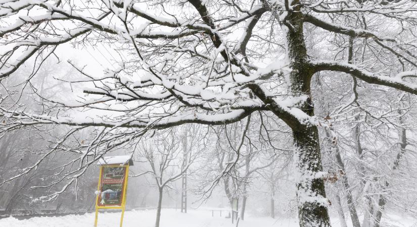 Tízcentis hó Dobogókőn, országos havazás jöhet a hétvégén