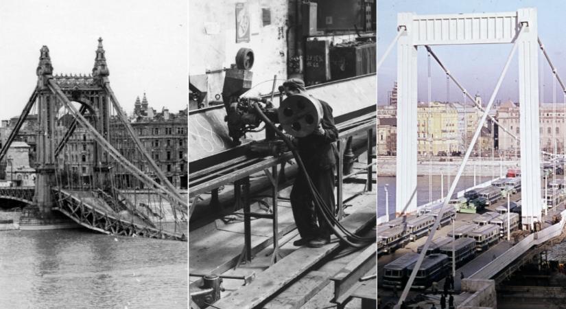 Így épült fel az ikonikus Erzsébet híd – retró galéria