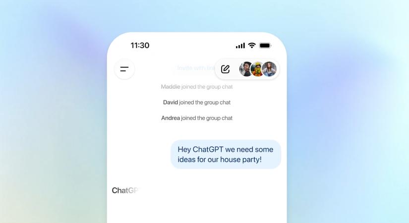 Lassan mindenkinl ott lesz a csoportos csevegs a ChatGPT-ben