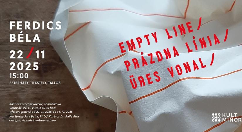Üres vonal – Ferdics Béla önálló kiállítása a tallósi kastélyban