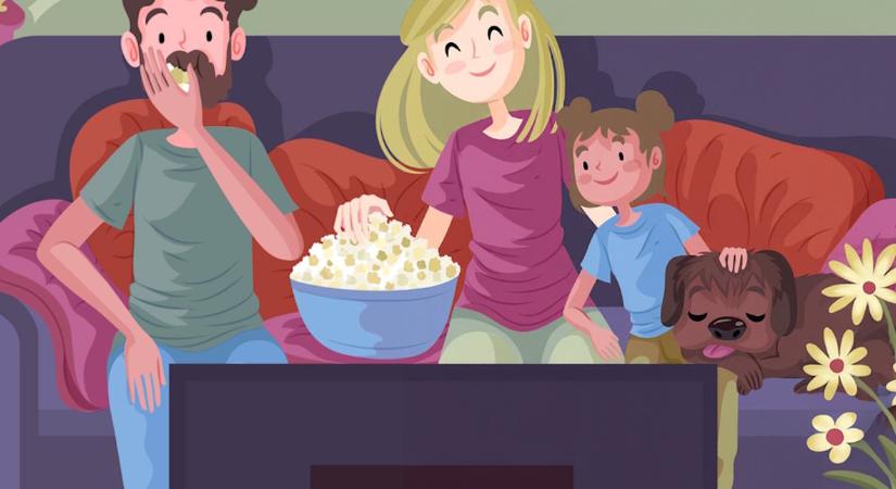 Valami nem stimmel ezzel a tévéző családdal! Kitalálja 15 másodperc alatt, hogy mi a hiba a képen?