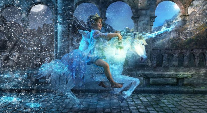 Jégből született unikornis az edinburghi Polar Ice Barban